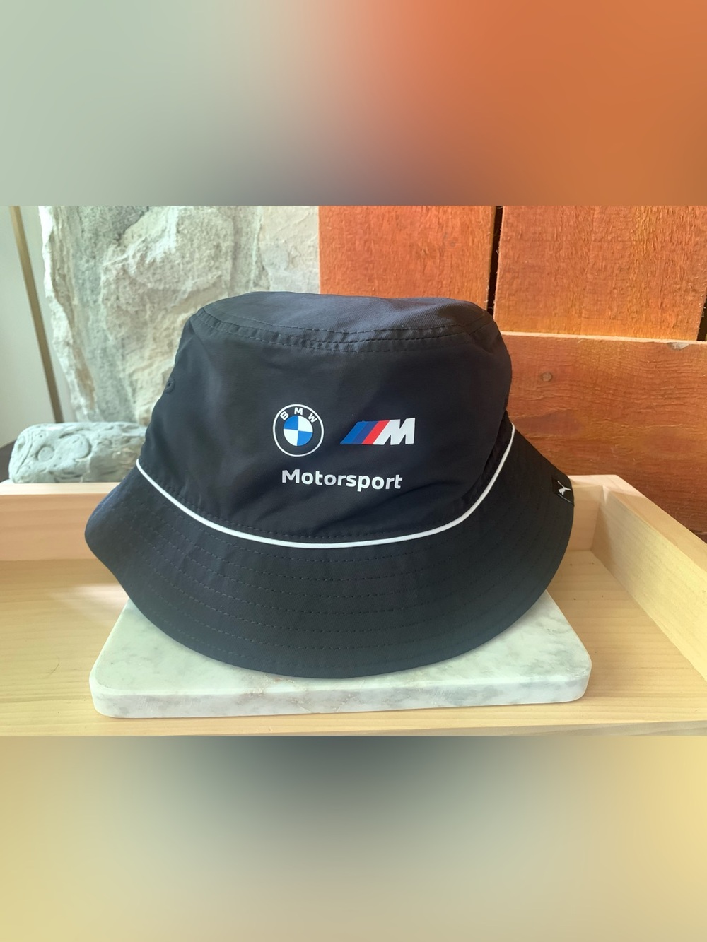 Puma xBMW Motorsport Black Bucket Hat Size S/M New With Tags
